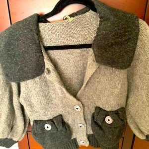 One Girl Who pretty grey sweater